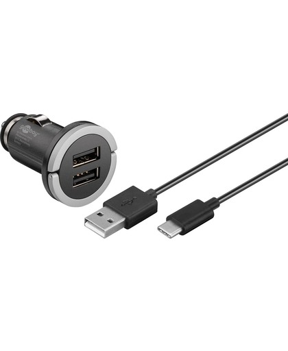 Goobay USB-C autolader met losse kabel - 2,1A - 1 meter
