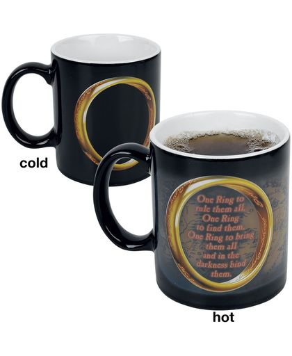 The Lord Of The Rings One Ring - Heat Change Mug Mok wit