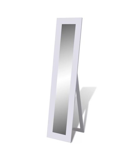 vidaXL - Staande spiegel Vrijstaande spiegel volledige lengte (wit)