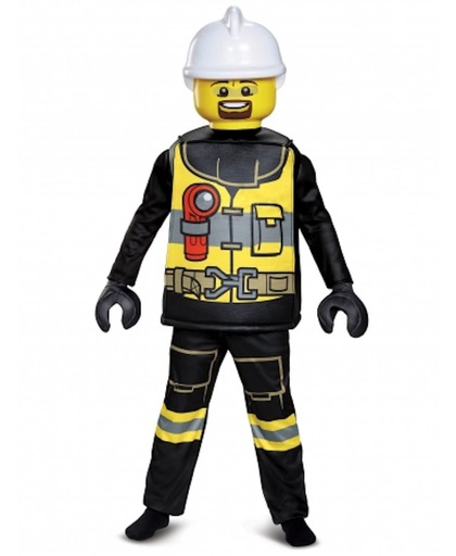 Deluxe Lego® brandweer kostuum voor kinderen - Verkleedkleding - 122/128