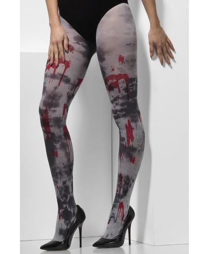 Opaque Panty's Zombie vuil Grijs met Bloed Spetters