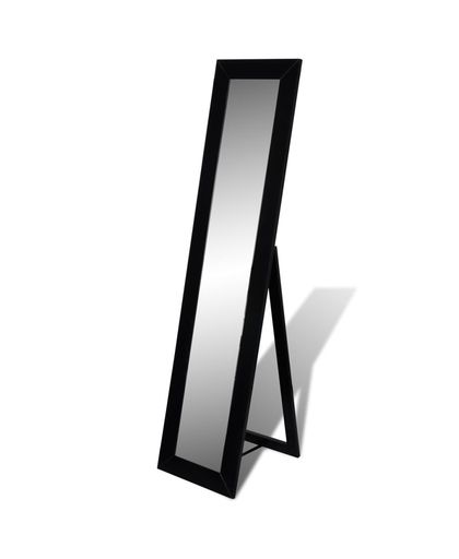 vidaXL - Staande spiegel Vrijstaande spiegel volledige lengte (zwart)