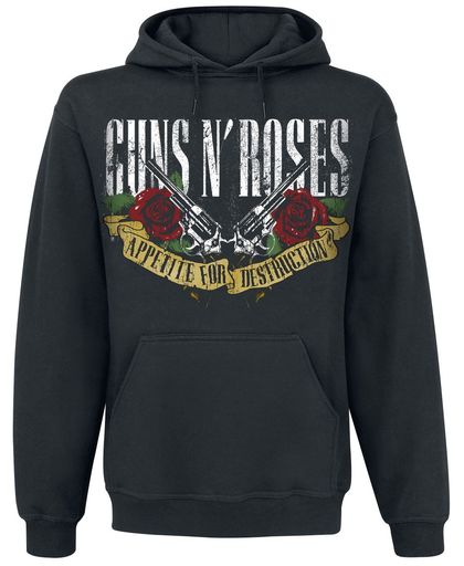 Guns N&apos; Roses Appetite For Destruction - Banner Trui met capuchon zwart