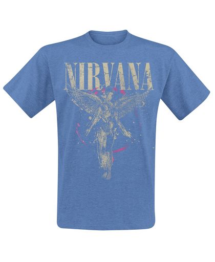 Nirvana In utero T-shirt blauw gemêleerd