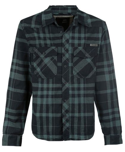 Brandit Checkshirt Overhemd zwart-groen
