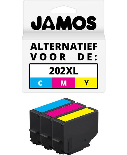 JAMOS - Inktcartridges / Alternatief voor de Epson 202XL CMY Kleuren Voordeelset