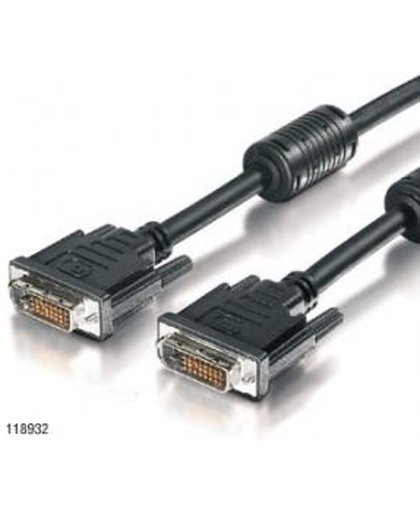 Equip DVI-D/DVI-D 10m 10m DVI-D DVI-D Zwart DVI kabel