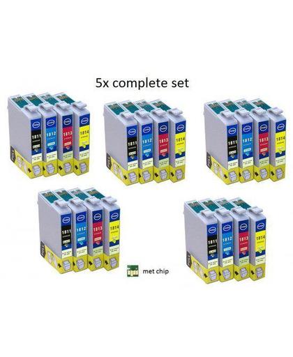 Merkloos – Inktcartridge / Alternatief voor de Epson T1811-T1814 multipack 18XL serie