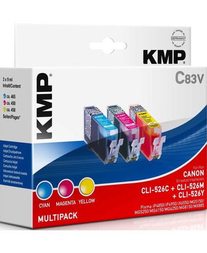 KMP C83V - Inktcartridges / Cyaan / Magenta / Geel