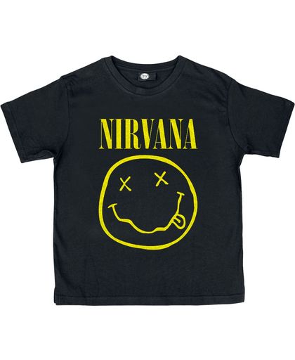 Nirvana Smiley Kindershirt zwart