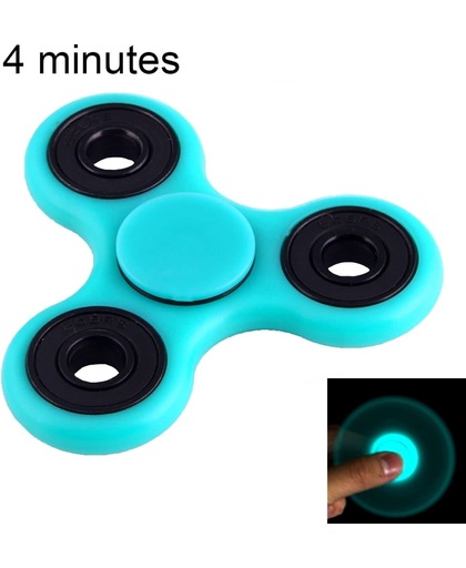 Fidget Spinner Toy Stress rooducer Anti-Anxiety Toy voor Children en Adults, 4 Minutes Rotation Time, Fluorescent licht, Hybrid Ceramic Bearing + POM materiaal(Baby blauw)