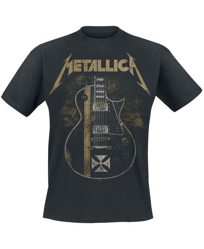 Metallica Hetfield Iron Cross Guitar T-shirt zwart