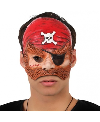 Piraten masker met bandana en ooglap