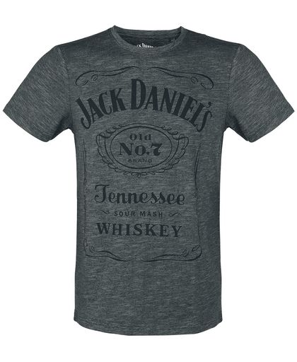 Jack Daniel&apos;s Old No. 7 T-shirt donkergrijs gemêleerd