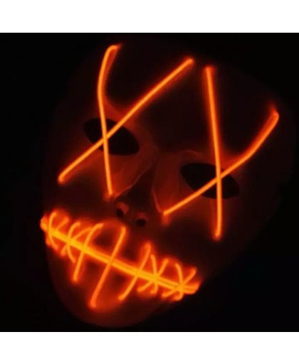 El Wire Spook masker Oranje - El Wire Ghost mask Orange