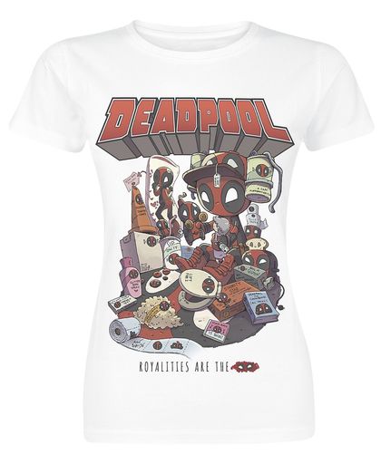 Deadpool Royalties Girls shirt wit