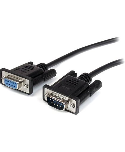 StarTech.com Zwarte straight-through DB9 RS232 seriële kabel M/F 1 m