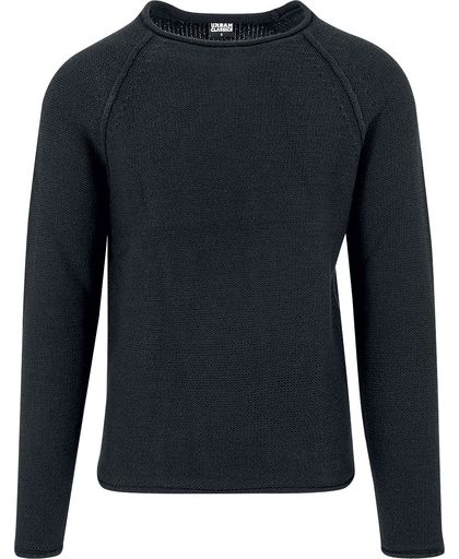Urban Classics Raglan Wideneck Sweater Trui zwart