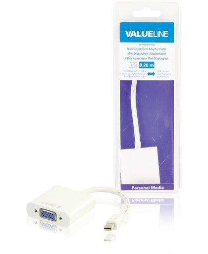 Valueline VLMB37850W02 Mini DisplayPort VGA Wit kabeladapter/verloopstukje
