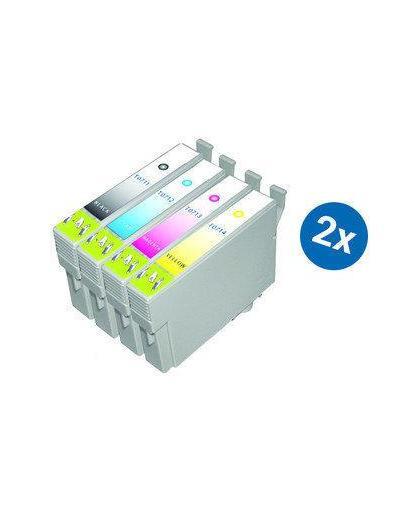 Merkloos   Inktcartridge / Alternatief voor de Epson T0711-714 inktcartridge multipack T0715 2 sets Cartridge