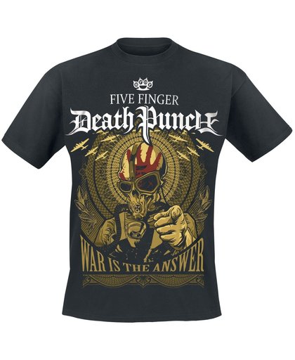 Five Finger Death Punch War is the answer T-shirt zwart