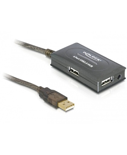 Delock - Kabel USB 2.0 Verlängerung+Hub aktiv 10m