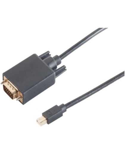 S-Impuls Mini DisplayPort naar VGA kabel - versie 1.2 / zwart - 2 meter