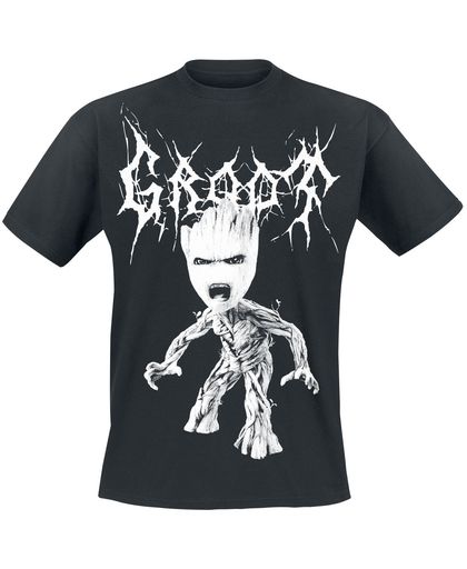 Guardians Of The Galaxy 2 - Black Metal Groot T-shirt zwart