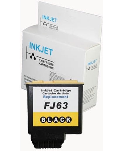 Toners-kopen.nl Olivetti FJ-63 B0702 zwart  alternatief - compatible inkt cartridge voor Olivetti Fj63 wit Label