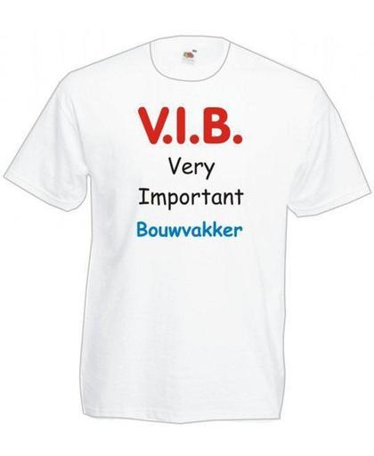 Mijncadeautje Heren T-shirt wit maat XXL - V.I.B. Very important bouwvakker