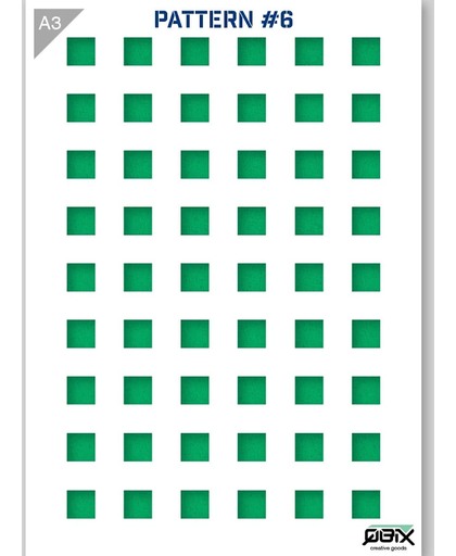 Vierkantjes Patroon Sjabloon Karton A3 42 x 29,7 cm