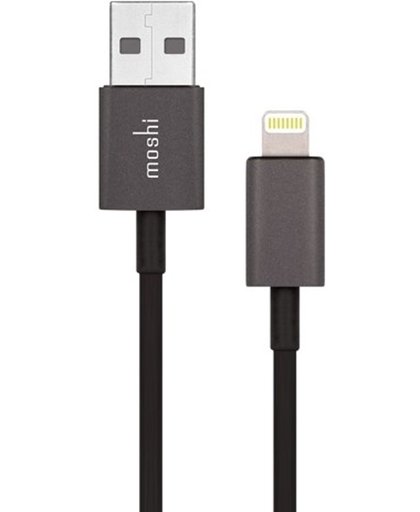 Moshi Lightning - USB 1m USB A Lightning Zwart mobiele telefoonkabel