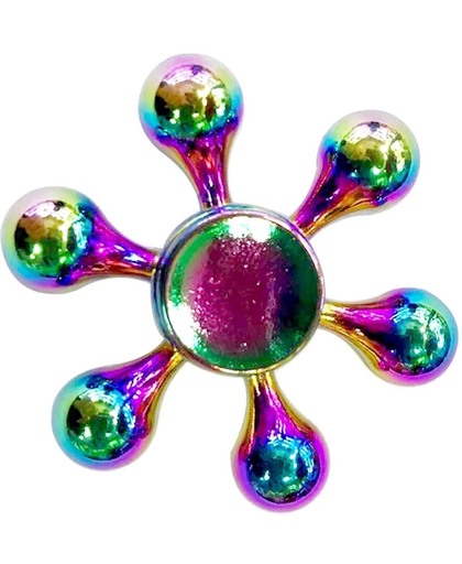 Fidget Spinner Toy Stress rooducer Anti-Anxiety Toy voor Children en Adults,  Steel R188 Beads Bearing + Zinc Alloy materiaal, Colorful Six Drops Leaves