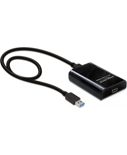 DeLOCK USB 3.0/HDMI USB 3.0-micro HDMI Zwart kabeladapter/verloopstukje