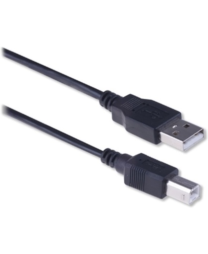 Ewent EW9620 USB-kabel 1,8 m USB A USB B Mannelijk Zwart