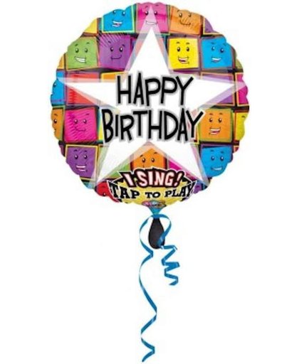 Anagram - Folieballon - Singing - Happy Birthday - Zonder vulling - 71cm