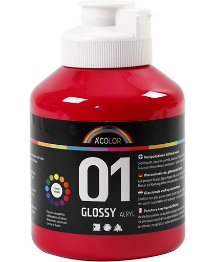 A-color Glossy acrylverf, primair rood, 01 - glossy, 500 ml