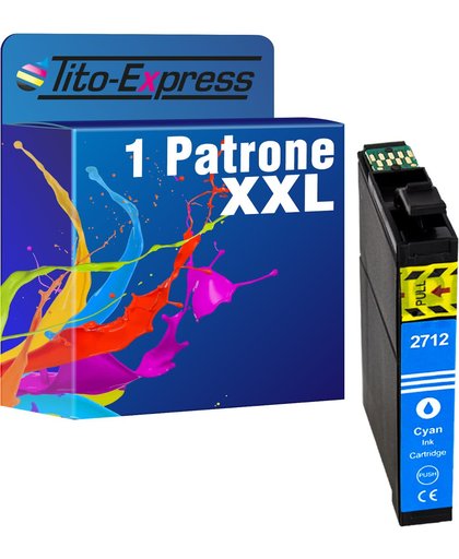 Tito-Express PlatinumSerie PlatinumSerie® 1 inktpatroon voor TE2712 TE-27 XL compatibel met Epson Cyan