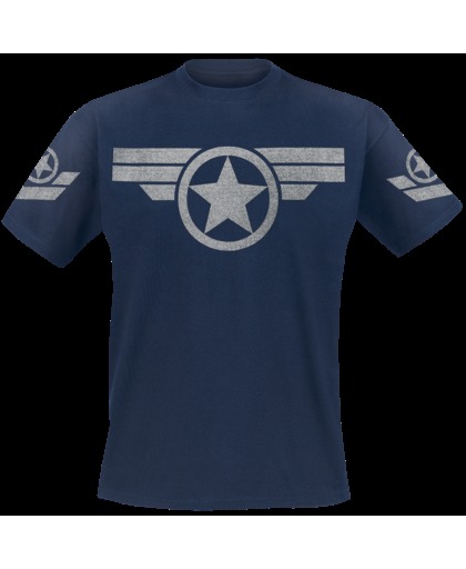 Captain America Super Soldier Uniform T-shirt donkerblauw