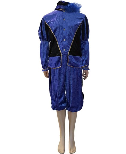 Pietenkostuums - Pietenpak deluxe voor volwassenen - Kleur Blauw/Zwart - Maat XL