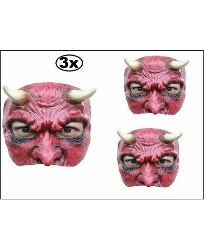 3x Half masker Duivel