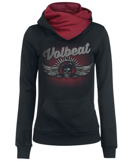 Volbeat Dark Skullwing Girls trui met capuchon zwart-rood