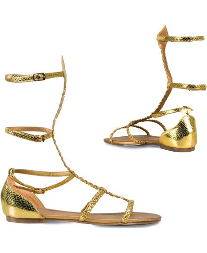 "Goudkleurige sandalen voor vrouwen - Verkleedattribuut"