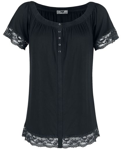 Black Premium by EMP Far From Fragile Girls blouse zwart