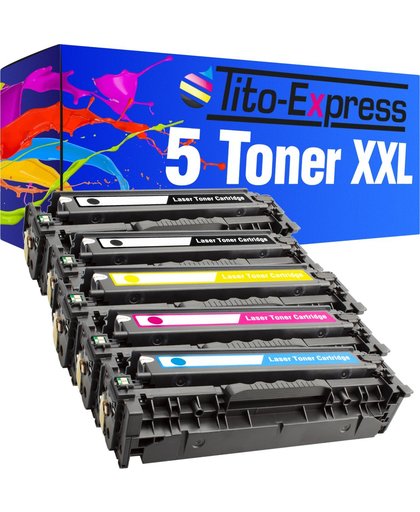Tito-Express PlatinumSerie PlatinumSerie® 5Toner XXL compatible voorHP CF380X - CF383A Black Cyan Magenta Yellow HP Color Laserjet Pro: MFP M 470 Series / MFP M 476 NW / MFP M 476 DN / MFP M 476 DW