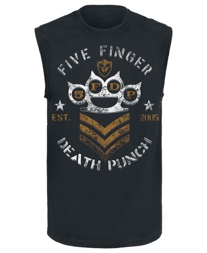 Five Finger Death Punch Brass Knuckles - Chevron Tanktop zwart