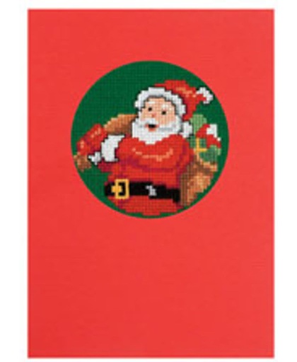 borduurpakket 12.101 kerstkaart, kerstman (incl. p.p. kaart en enveloppe)