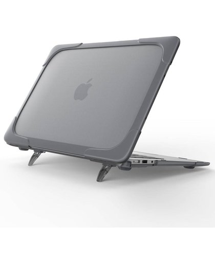 Sterke hardcase hoes met pootjes MacBook Air 13 inch grijs