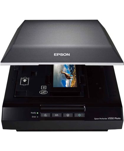 Epson V550 6400 x 9600 DPI Flatbed scanner Zwart A4