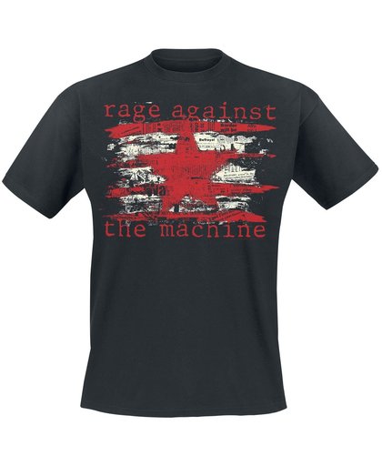 Rage Against The Machine Newspaper Star T-shirt zwart